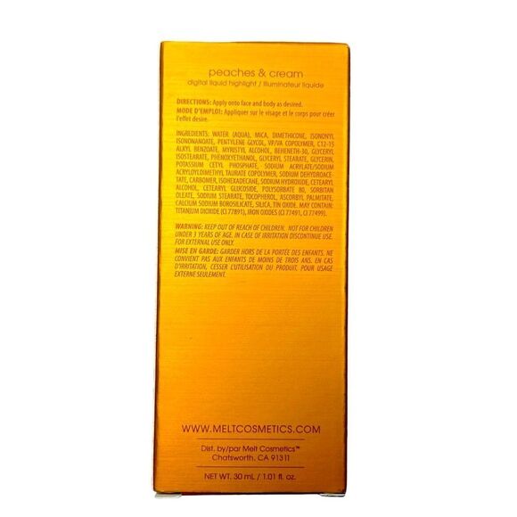 Melt Cosmetics Peaches & Cream SexFoil Liquid Highlighter Face + Body Makeup NWT - Picture 4 of 9